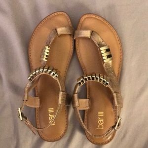 Bar III gold sandals